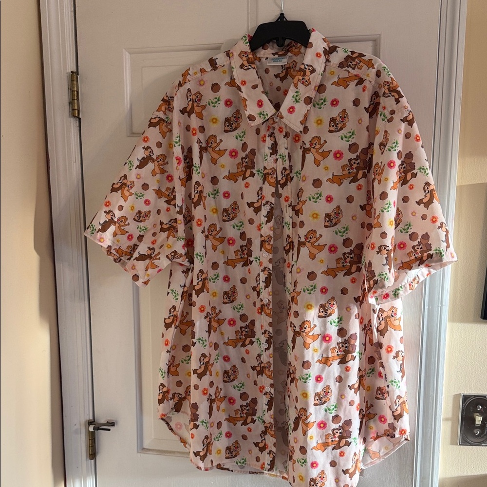 Rainbow Cartoon Print Casual Shirt - Multicolor